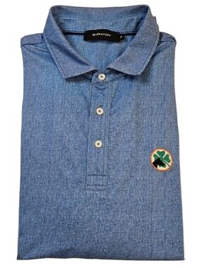 Bugatchi Light Blue Heather Polo XL ** Due Process Stable Golf Course**Logo🐎🍀